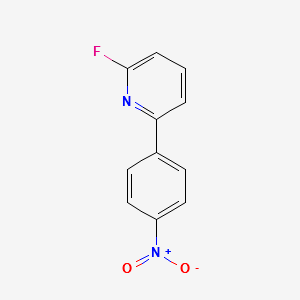 2-fluoro-6-(4-nitrophenyl)pyridine structure, CAS 1245648-41-2