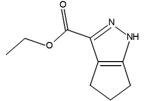1,4,5,6-Tetrahydro-cyclopentapyrazole-3-carboxylicacidethylester structure, CAS 5932-31-0