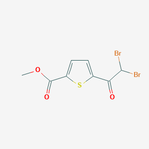 5-(2,2-Dibromo-acetyl)-thiophene-2-carboxylicacidmethylester structure, CAS 656227-47-3