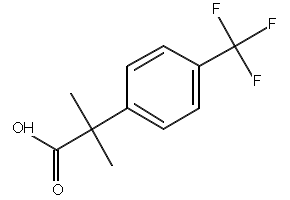 2-Methyl-2-(4-trifluoromethyl-phenyl)-propionicacid structure, CAS 32445-89-9
