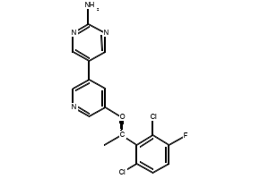 3-(1-(2,6-dichloro-3-fluorophenyl)ethoxy)pyridin-2-amine structure, CAS 756520-67-9