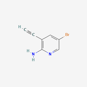 5-bromo-3-ethynylpyridin-2-amine structure, CAS 1210838-82-6