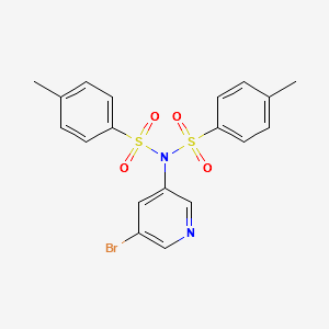 N-(5-bromopyridin-3-yl)-4-methyl-N-tosylbenzenesulfonamide structure, CAS 1245644-89-6