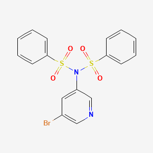 N-(5-bromopyridin-3-yl)-N-(phenylsulfonyl)benzenesulfonamide structure, CAS 1192749-74-8