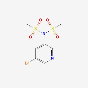 N-(5-bromopyridin-3-yl)-N-(methylsulfonyl)methanesulfonamide structure, CAS 1217273-00-1