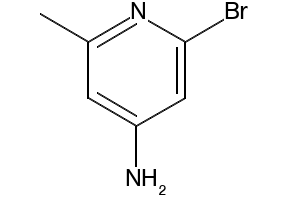 2-bromo-6-methylpyridin-4-amine structure, CAS 79055-59-7