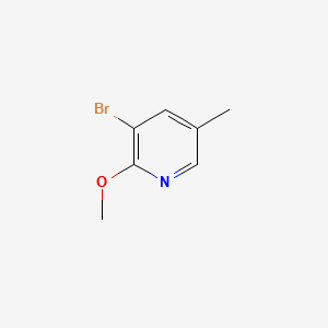 3-bromo-2-methoxy-5-methylpyridine structure, CAS 717843-56-6
