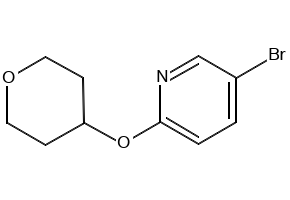 5-bromo-2-(tetrahydro-2H-pyran-4-yloxy)pyridine structure, CAS 494772-07-5