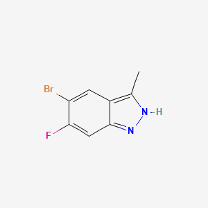 5-bromo-6-fluoro-3-methyl-1H-indazole structure, CAS 864773-66-0