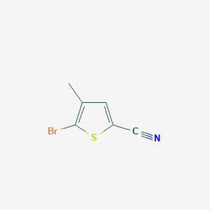5-bromo-4-methylthiophene-2-carbonitrile structure, CAS 304854-52-2