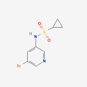 N-(5-bromopyridin-3-yl)cyclopropanesulfonamide structure, CAS 1083326-19-5