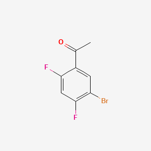 1-(5-Bromo-2,4-difluoro-phenyl)-ethanone structure, CAS 864773-64-8