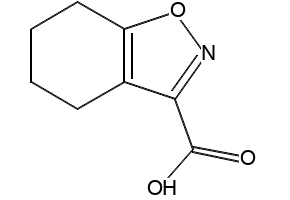 4,5,6,7-Tetrahydro-benzo[d]isoxazole-3-carboxylicacid structure, CAS 90005-77-9