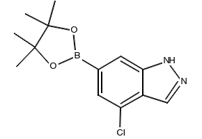 6-fluoro-4-(4,4,5,5-tetramethyl-1,3,2-dioxaborolan-2-yl)-1H-indazole structure, CAS 885698-71-5