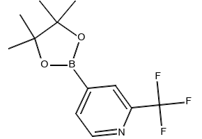 4-(4,4,5,5-tetramethyl-1,3,2-dioxaborolan-2-yl)-2-(trifluoromethyl)pyridine structure, CAS 1036990-42-7