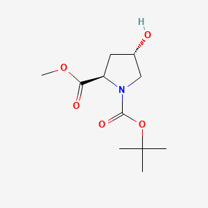 N-Boc-trans-4-hydroxy-D-prolinemethylester structure, CAS 135042-17-0