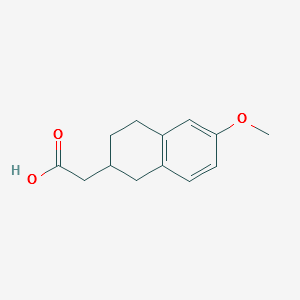 (6-Methoxy-1,2,3,4-tetrahydro-naphthalen-2-yl)-aceticacid structure, CAS 57351-00-5