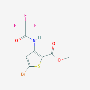 5-Bromo-3-(2,2,2-trifluoro-acetylamino)-thiophene-2-carboxylicacidmethylester structure, CAS 852330-31-5