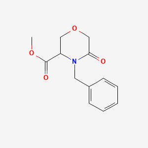 Methyl4-benzyl-5-oxomorpholine-3-carboxylate structure, CAS 106910-81-0