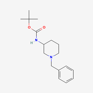 1-Benzyl-3-N-Boc-aminopiperidine structure, CAS 478828-62-5