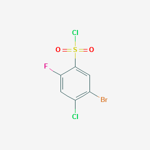 5-Bromo-4-chloro-2-fluoro-benzenesulfonylchloride structure, CAS 1070972-67-6