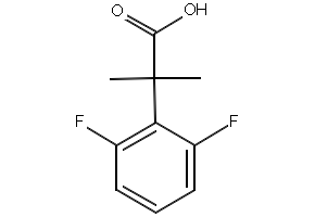 2-(2,6-Difluoro-phenyl)-2-methyl-propionicacid structure, CAS 1216838-87-7