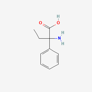 2-Amino-2-phenylbutyricacid structure, CAS 5438-07-3