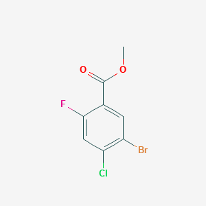 5-Bromo-4-Chloro-2-fluoro-benzoicacidmethylester structure, CAS 951884-02-9