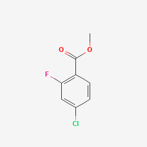 4-Chloro-2-fluoro-benzoicacidmethylester structure, CAS 148893-72-5