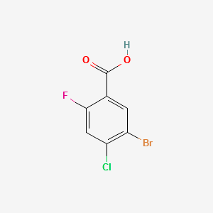 5-Bromo-4-chloro-2-fluoro-benzoicacid structure, CAS 289038-22-8