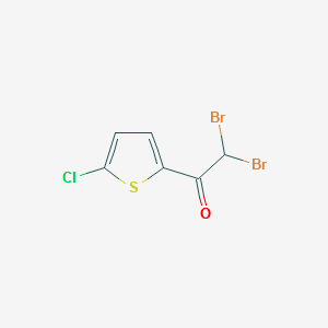 2,2-Dibromo-1-(5-chlorothiophen-2-yl)ethanone structure, CAS 122654-16-4