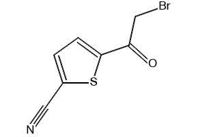 5-(2-Bromoacetyl)-thiophene-2-carbonitrile structure, CAS 496879-84-6