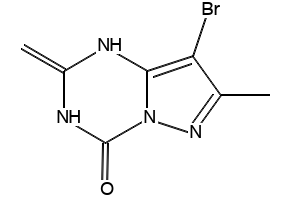 8-Bromo-2,7-dimethyl-3H-pyrazolo[1,5-a][1,3,5]triazin-4-one structure, CAS 55457-59-5