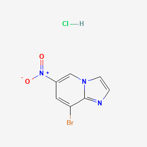 8-Bromo-6-nitroimidazo[1,2-a]pyridinehydrochloride structure, CAS 957120-43-3