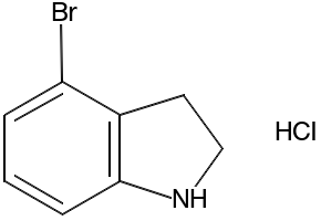 4-Bromo-2,3-dihydro-1H-indolehydrochloride structure, CAS 1187929-39-0