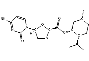 (2S.5R)-5-Cytosine-1-yl-[1,3]-oxathiolane-2-carboxylicacidmenthylester structure, CAS 147027-10-9