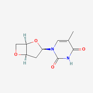 1-(3,5-Anhydro-2-deoxy-beta-D-threo-pentofuranosyl)thymine structure, CAS 7481-90-5