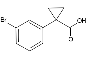 1-(3-Bromophenyl)cyclopropanecarboxylicacid structure, CAS 124276-95-5