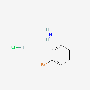1-(3-Bromophenyl)cyclobutanaminehydrochloride structure, CAS 1228879-34-2