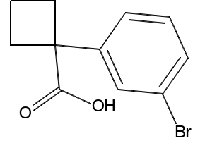 1-(3-Bromophenyl)cyclobutanecarboxylicacid structure, CAS 926261-31-6