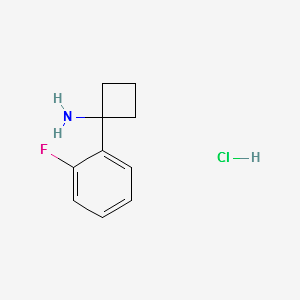 1-(2-Fluorophenyl)cyclobutanaminehydrochloride structure, CAS 1228879-28-4