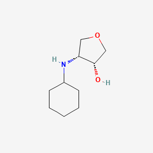 cis-4-(cyclohexylamino)tetrahydrofuran-3-ol structure, CAS 1178026-71-5