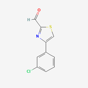 4-(3-Chlorophenyl)-2-thiazolecarboxaldehyde structure, CAS 383142-59-4