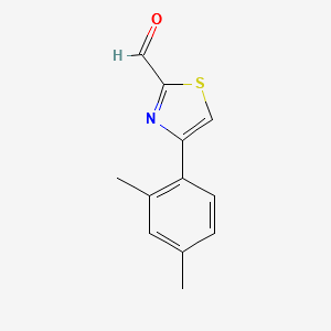 4-(2,4-Dimethylphenyl)-2-thiazolecarboxaldehyde structure, CAS 383143-90-6