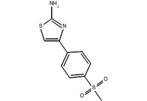 4-[4-(Methylsulfonyl)phenyl]thiazol-2-amine structure, CAS 383131-95-1