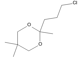 2-(3-Chloropropyl)-2,5,5-trimethyl-1,3-dioxane structure, CAS 88128-57-8