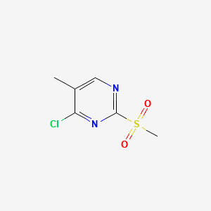 4-chloro-5-methyl-2-(methylsulfonyl)pyrimidine structure, CAS 325780-94-7