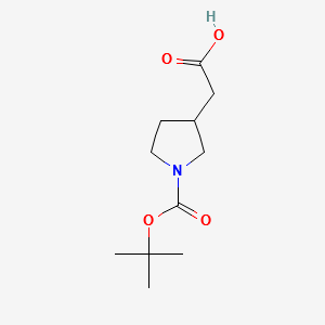 1-N-Boc-pyrrolidine-3-aceticacid structure, CAS 175526-97-3