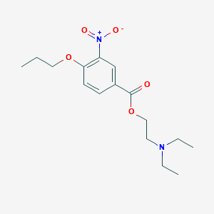 3-nitro-4-propoxy-,2-(diethylamino)ethylesterBenzoicacid structure, CAS 736870-51-2
