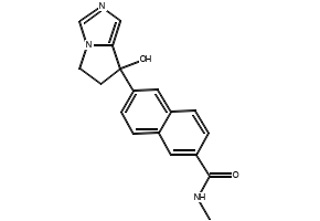 (R)-6-(7-hydroxy-6,7-dihydro-5H-pyrrolo[1,2-c]imidazol-7-yl)-N-methyl-2-naphthamide structure, CAS 426219-23-0